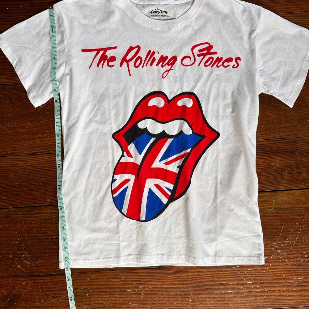 The Rolling Stones White and Red Short Sleeve Tee